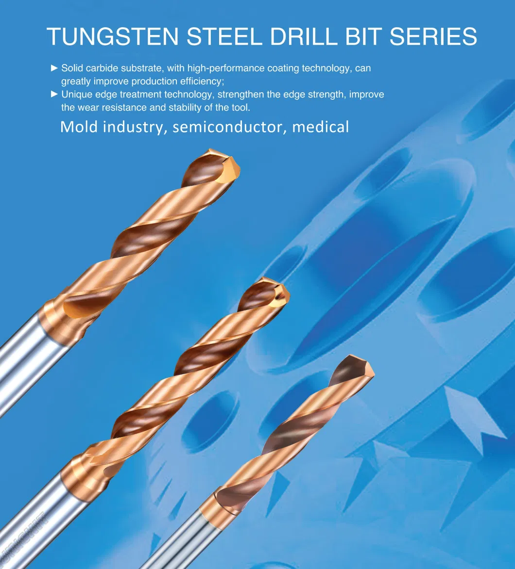 Drilling External Internal Cooling Drill Tungsten Steel High Hardness Cemented Carbide Deep Hole Drill Twist Drill Straight Shank (NHB084)