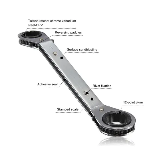 Ratchet Spanner Double Head Box Spanner Ratchet Ring Spanner Socket Ratchet Wrench 